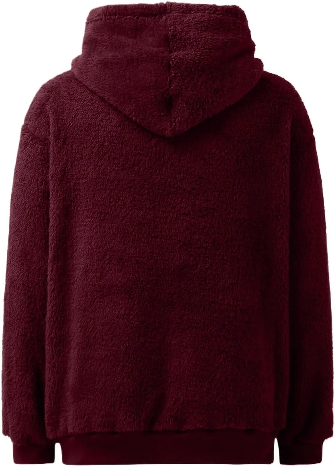 Women Sherpa Hoodie Fuzzy Fleece Quarter Zip Pullover Loose Comfy Plush Sweatshirt with Pockets Cute Winter Clothes
