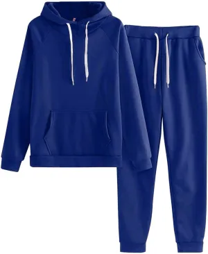Women's 2 Piece Tracksuit Long Sleeve V Neck Color Block Outfit Long Sleeve Tops Long Pants Sweatsuits