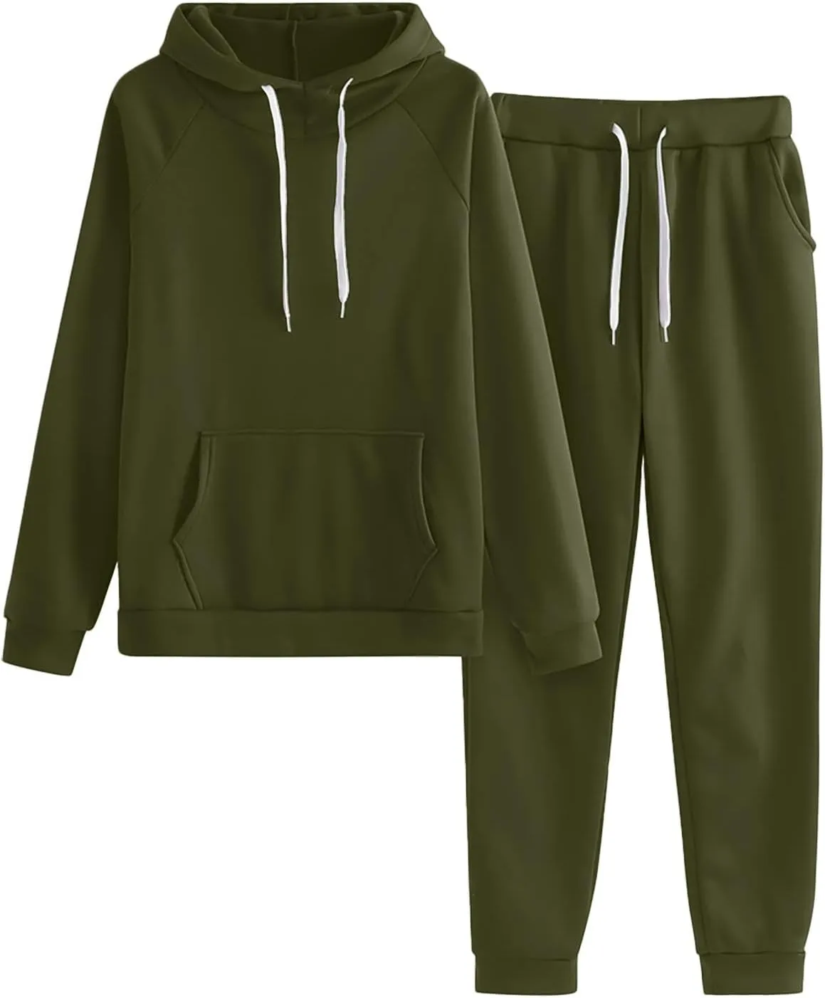 Women's 2024 Fall Two Piece Outfit Long Sleeve V Neck Printed Suits Sweatshirt Wide Leg Sweatpant Suit
