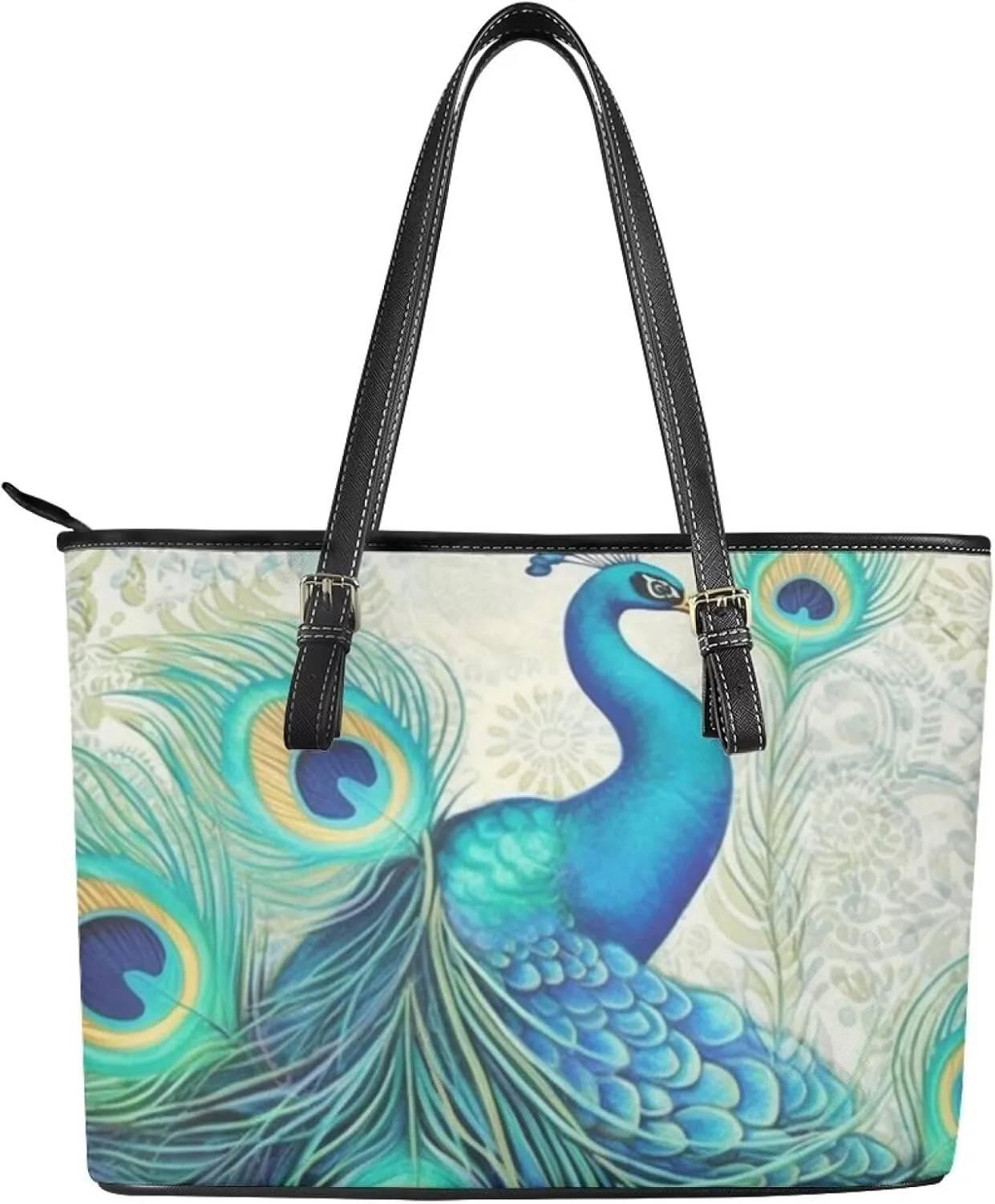 Women's Animals Print Soft Leather Tote Bag, Novelty Cats Zipper Tote Shoulder Bags Purse Handbags Wallet