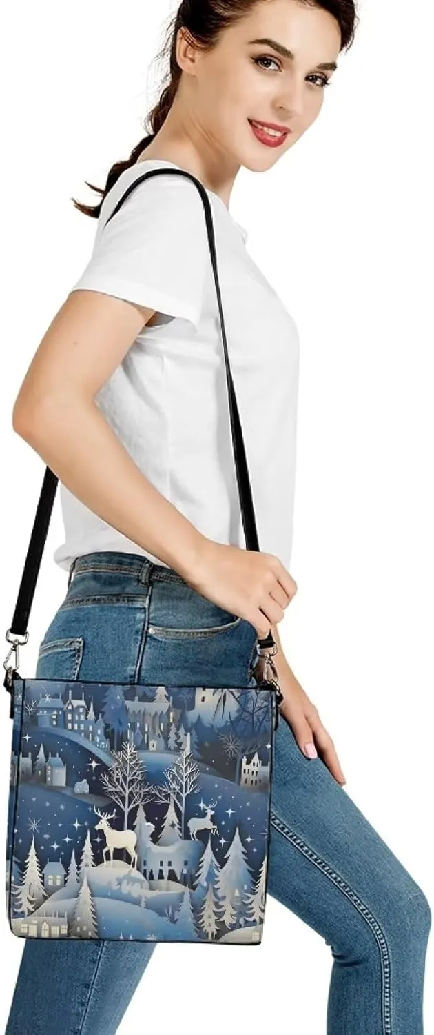 Women's Bucket Bag Boho Top Handle Shoulder Bag, Gothic Bucket Bag Vegan Leather Shoulder Purses for Women