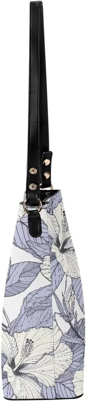 Women's Bucket Bag Top Handle Shoulder Bag, Folk Ethnic Bucket Bag Vegan Leather Shoulder Purses for Women