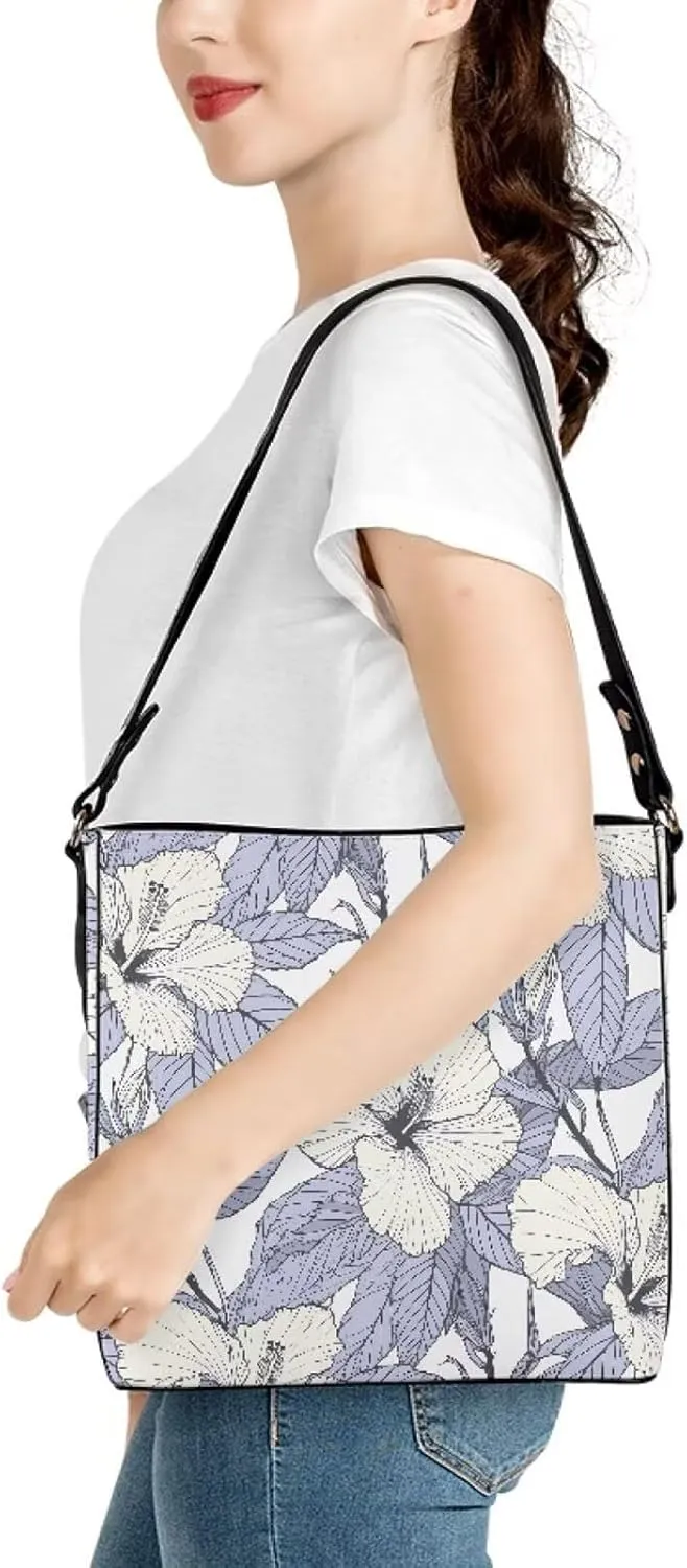 Women's Bucket Bag Top Handle Shoulder Bag, Folk Ethnic Bucket Bag Vegan Leather Shoulder Purses for Women