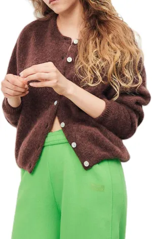 Womens Cardigan Sweaters Button Down Crew Neck Vintage Casual Knit Cardigan Lightweight Going Out Pullover Top