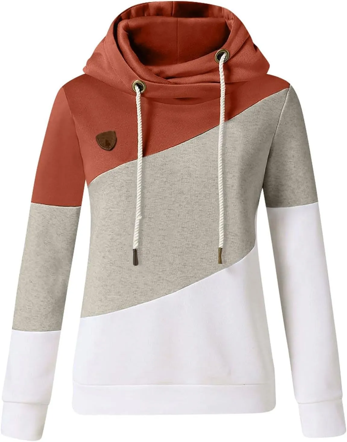 Womens Casual Hoodies Long Sleeve Solid Lightweight Tops Loose Sweatshirt Oversized Pullover Outfit with Pocket