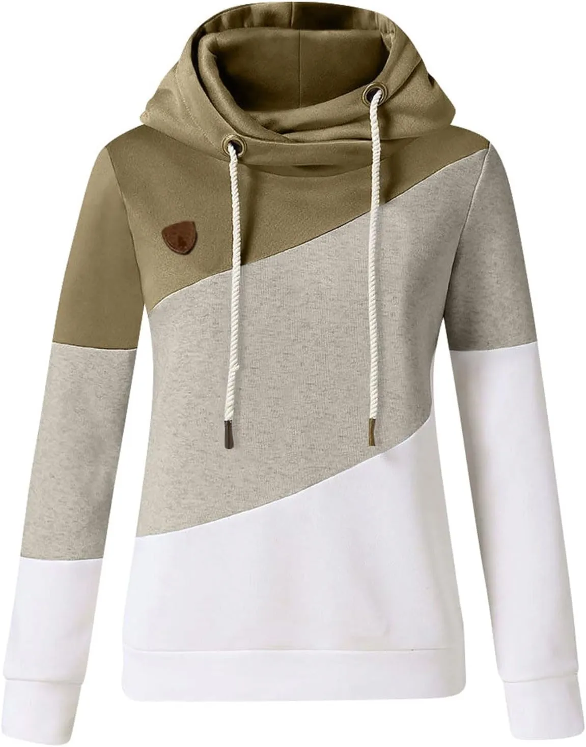 Womens Casual Hoodies Long Sleeve Solid Lightweight Tops Loose Sweatshirt Oversized Pullover Outfit with Pocket
