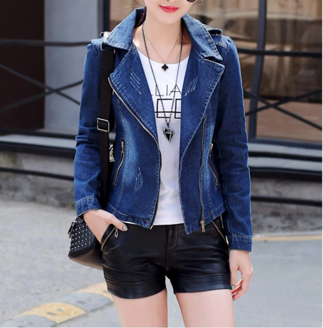 Womens Denim Short Jacket