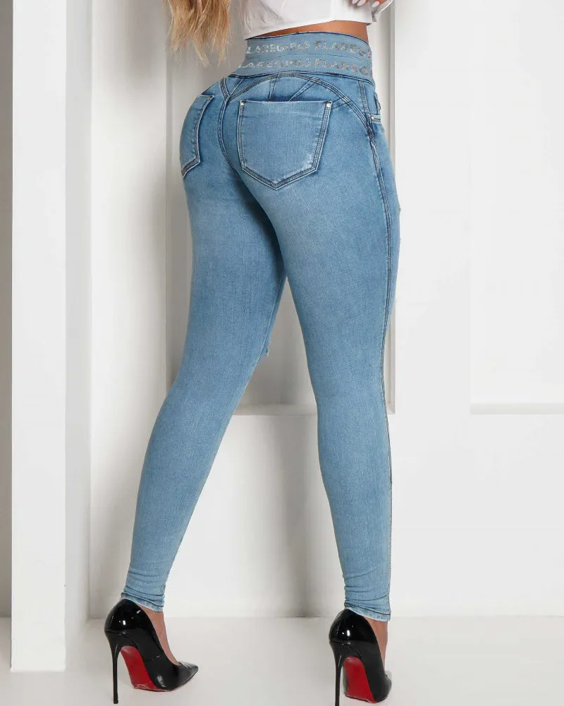 Women's High Waisted Compression Jeans Pants