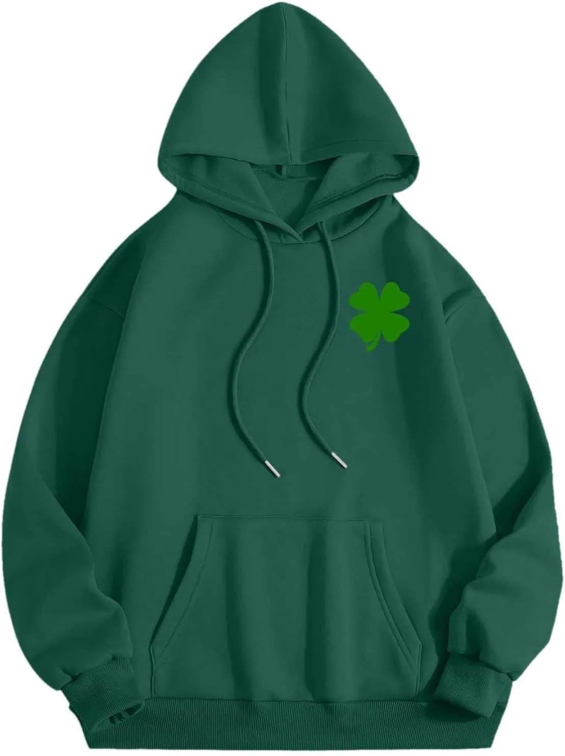 Women's Hoodies Heart Print Graphic Long Sleeve Oversized Sweatshirts Drawstring Pullover Top with Pockets