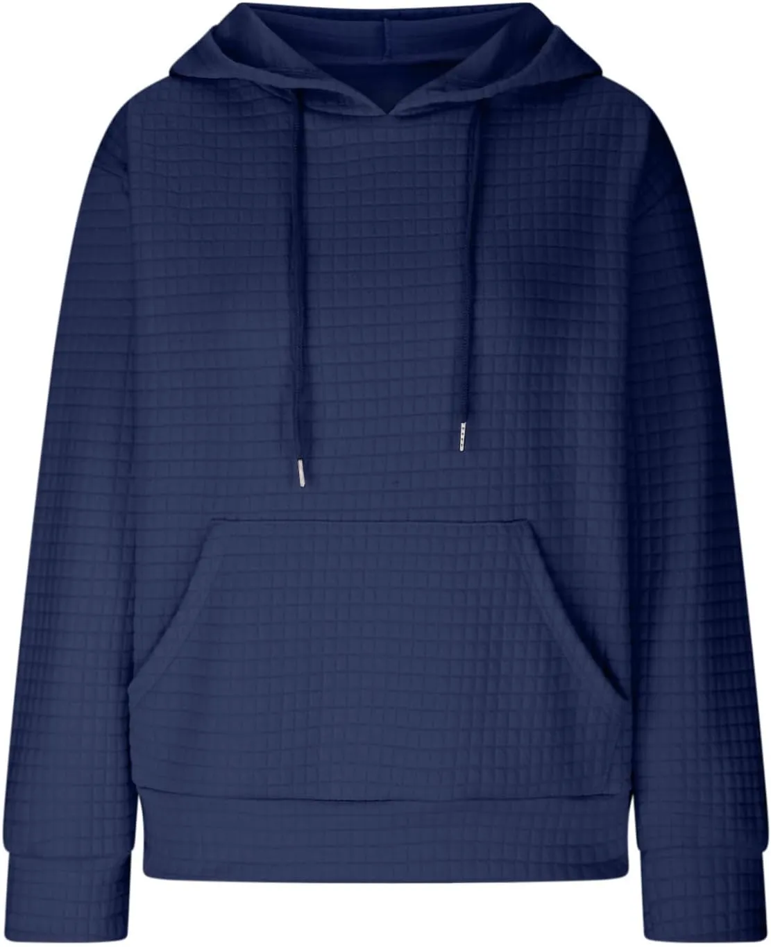 Womens Hoodies Waffle Hooded Sweatshirt Long Sleeve Casual Loose Fit Pullover Tops 2024 Fall Fashion with Pocket