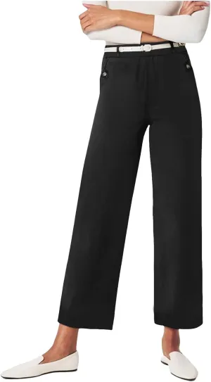 Women's Linen Summer Casual Loose Palazzo Pants Low Waist Baggy Stretchy Slim Fit Palazzo Pants Business Work