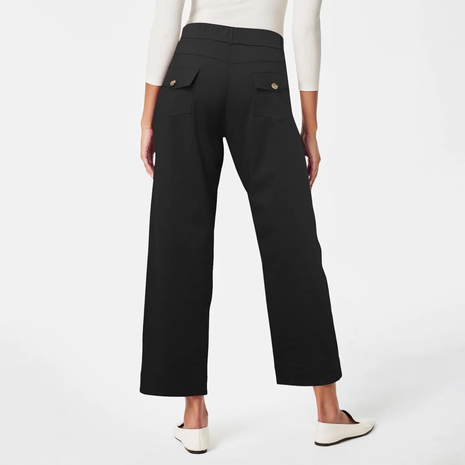 Women's Linen Summer Casual Loose Palazzo Pants Low Waist Baggy Stretchy Slim Fit Palazzo Pants Business Work