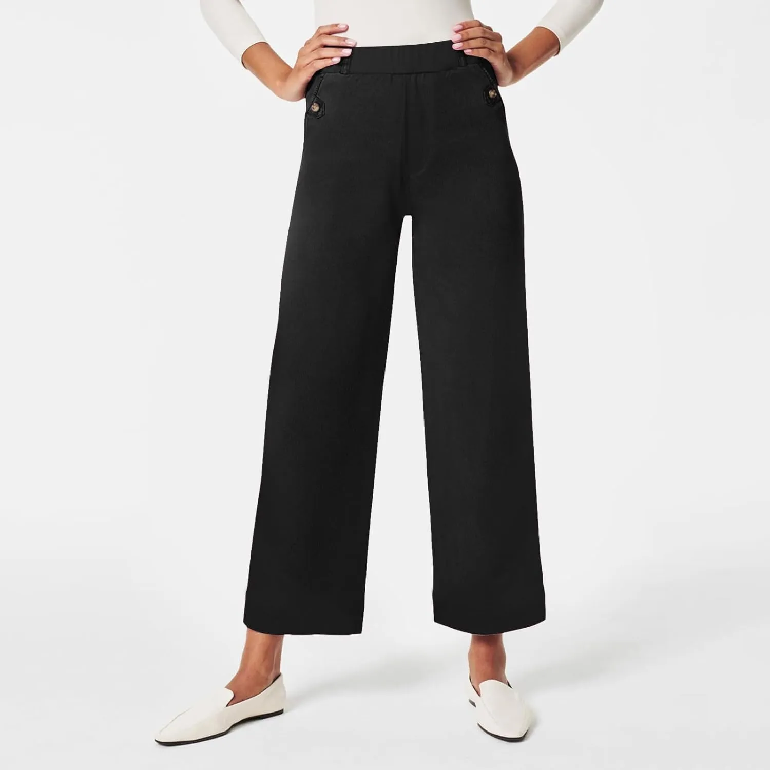 Women's Linen Summer Casual Loose Palazzo Pants Low Waist Baggy Stretchy Slim Fit Palazzo Pants Business Work