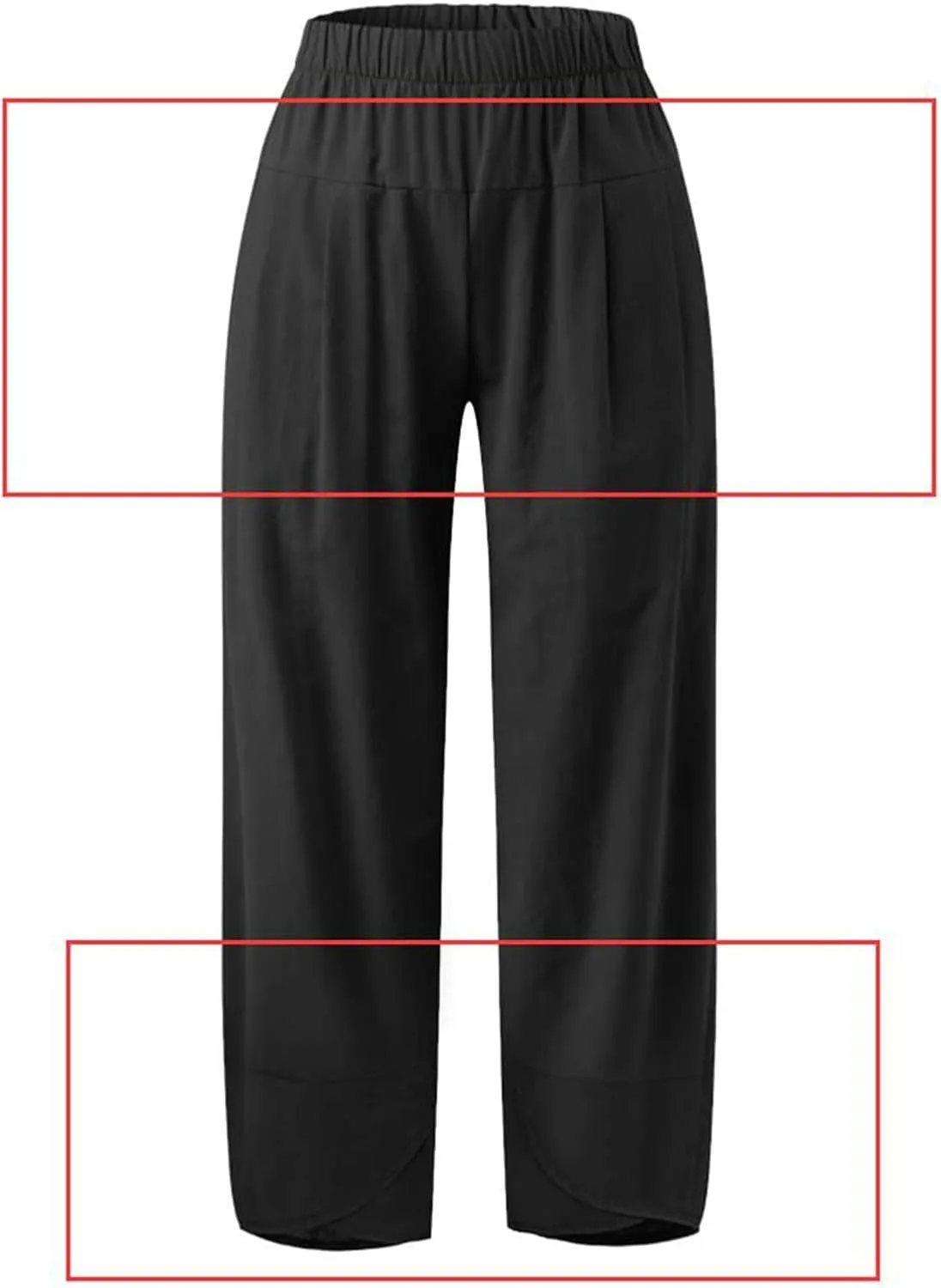 Women's Linen Summer Flowy Palazzo Pants Low Waist Bootcut Slim-Fit Palazzo Pants Work Business