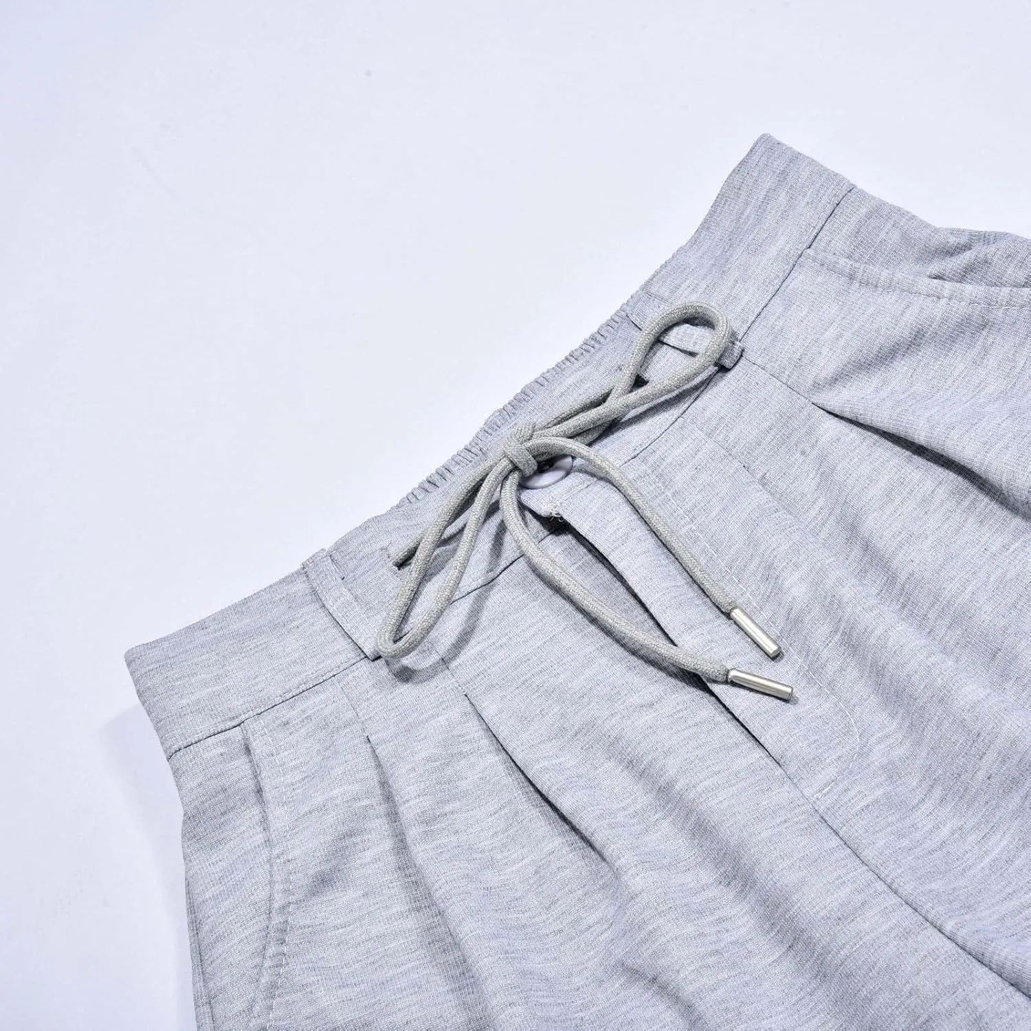 Women's Linen Summer Solid Pants Low Waist Straight Loose Fit Trousers Trendy