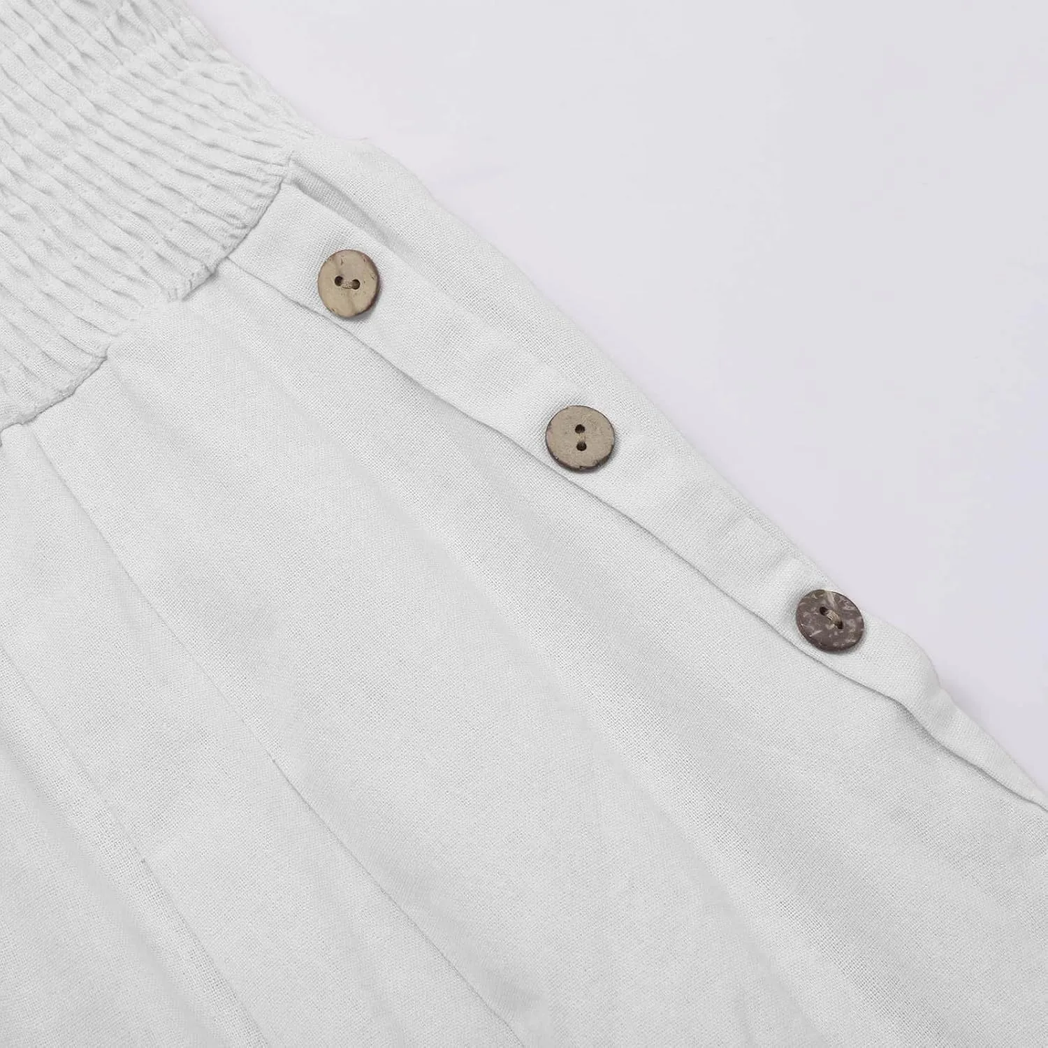 Womens Linen Summer Striped Palazzo Lounge Pants Low Waist Straight Loose Fit Trouser Trendy