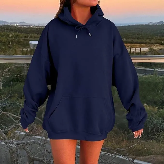 Womens Oversized Hoodies Winter Cute Sweatshirts Pullover 2024 Warm Clothes Fall Trendy Outfits Drawstring Sweater