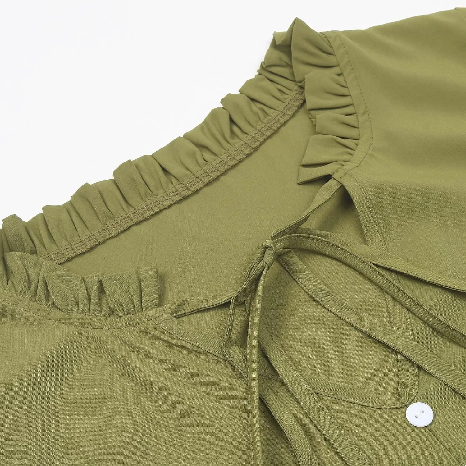 Womens Summer Casual Button Down Mini Dress Ruffle Short Sleeve V Neck Flowy A Line Tiered Beach Vacation Dresses