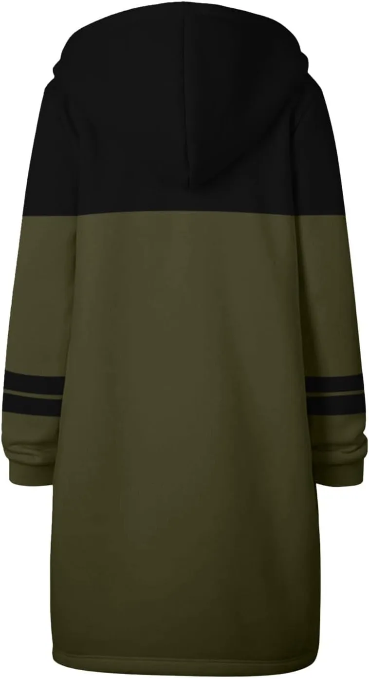 Women's Zip Up Hoodies Long Sleeve Winter Lightweight Hooded Sweatshirt Casual Jacket Coat with Pockets