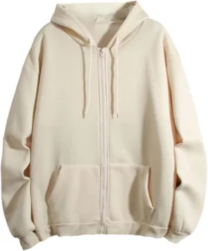 Womens Zip Up Hoodies Oversized Sweatshirt Long Sleeve Fleece Coat Workout Y2k Sweatshirts 2024 Fall Trendy