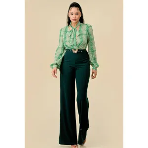 WOOL SHIRT-STYLE JUMPSUIT