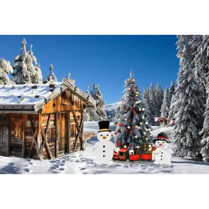 Xmas Snowy Pine - Full Round Diamond - 30x40cm