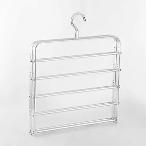 Xyijia Hanger Aluminum Alloy Trousers Rack Household Trousers Rack Multifunctional Metal Trousers Rack Multilayer Trousers Hanging Wardrobe Rack Magic Trousers Rack