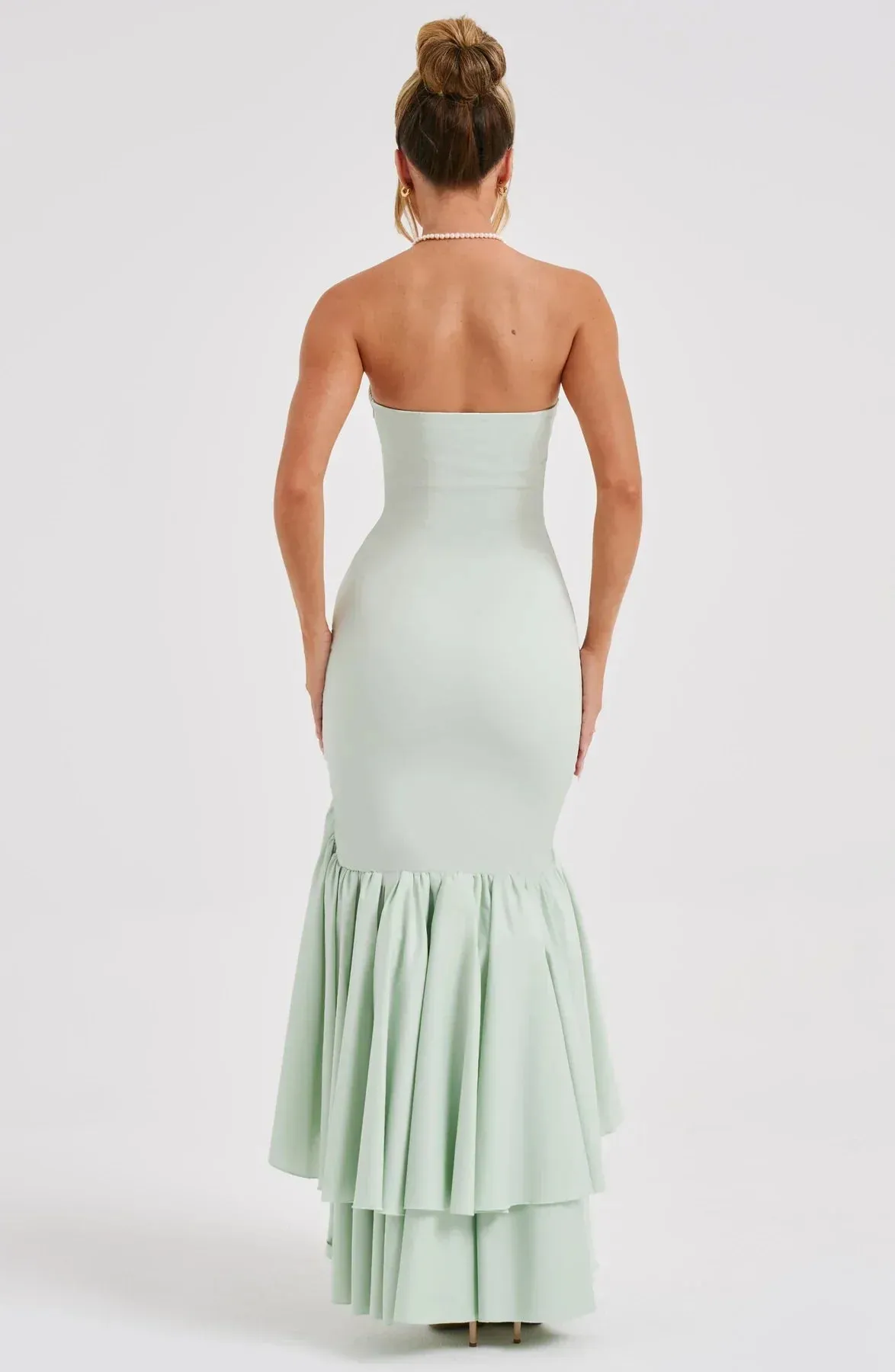 Xyra | Sleeveless Ruffled Maxi Dress
