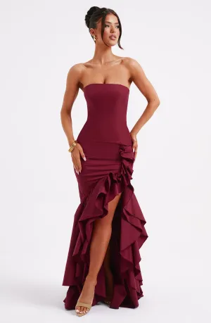 Xyra | Sleeveless Ruffled Maxi Dress