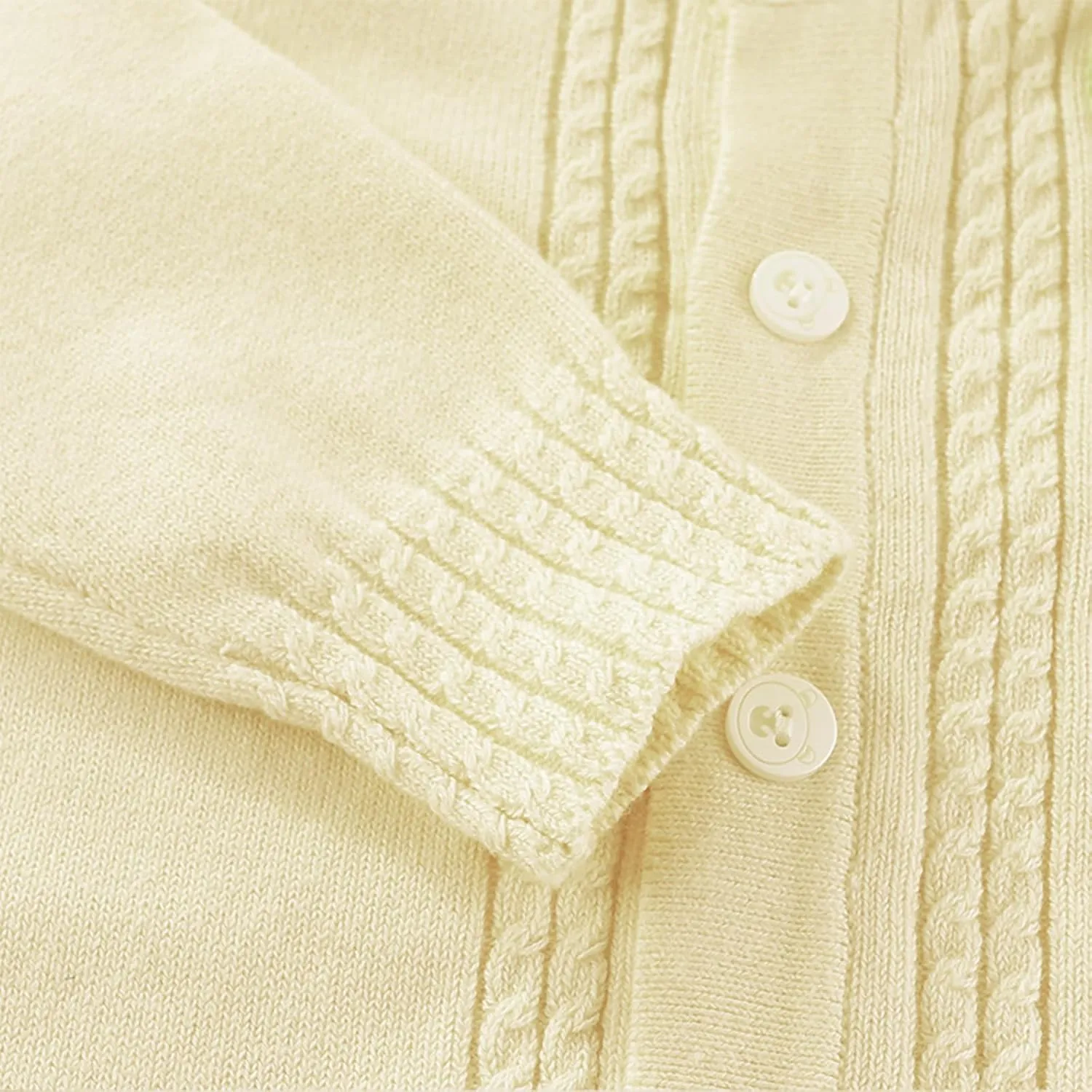Yanmucy Baby Girl Cardigans Sweater Bow Cotton Knit Jumpers Coat Toddler Girls Clothes Warm Outwear Knitwear Jacket