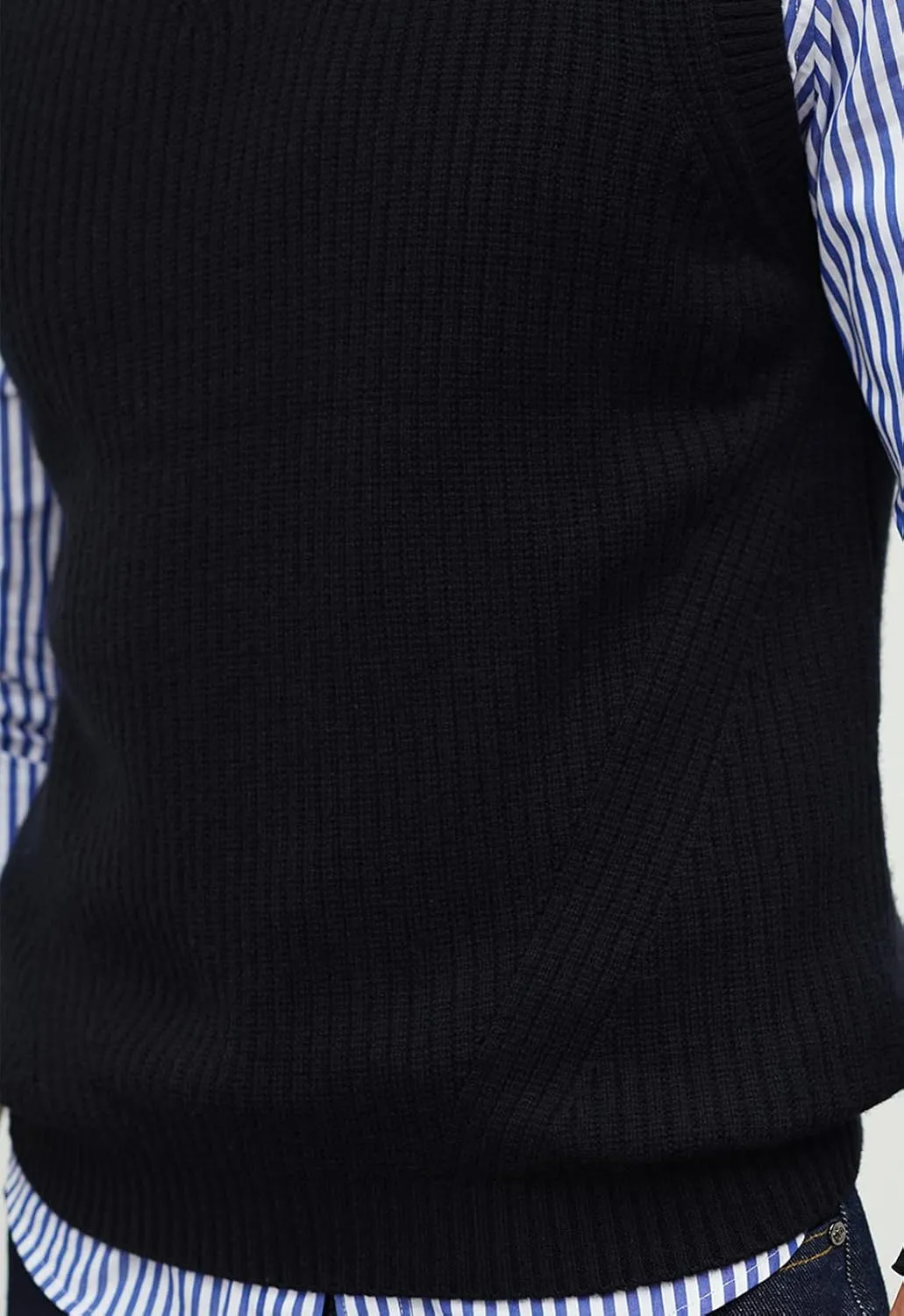 zhilifs Mens V-Neck Knitted Sweater Sleeveless Pullover Knitwear Vest Solid Plain Loose Fit All Match Sweater Tops