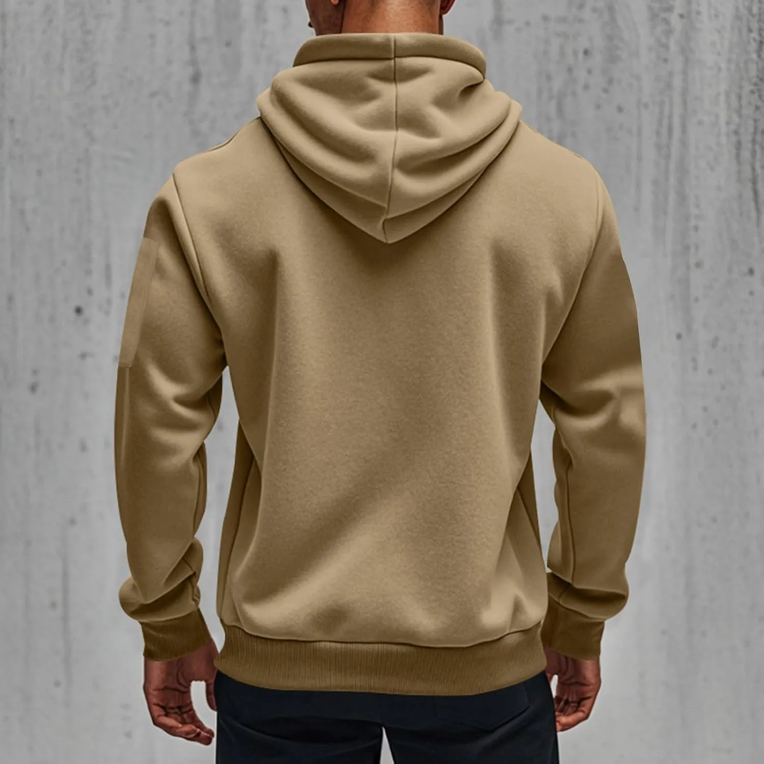Zip Up Hoodie Men Lightweight Graphic Tactical Hoodies Classic Outdoor Hooded Vintage Drawstring Workout Hoodie