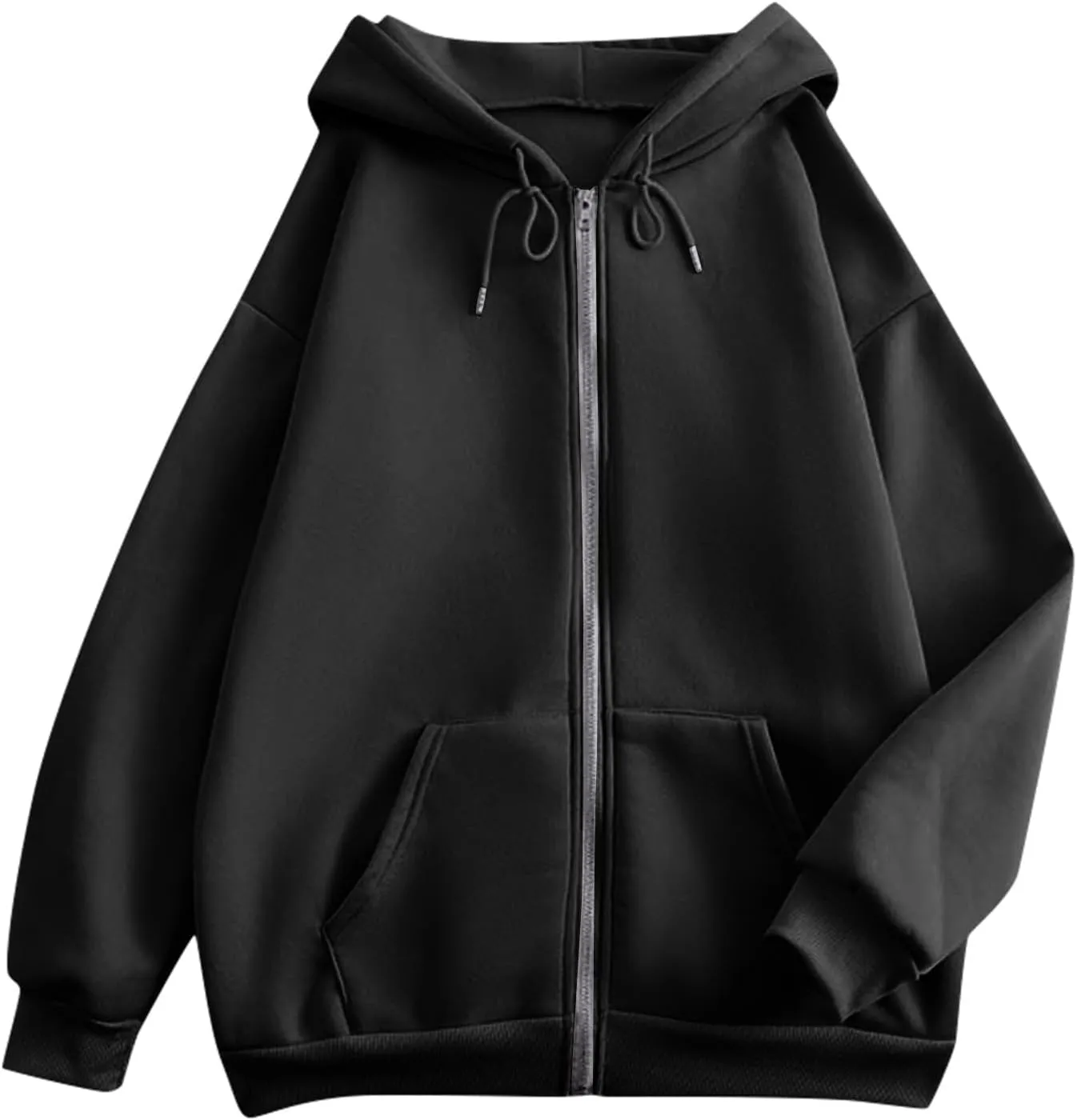 Zip Up Hoodie Women Fall Fashion Long Sleeve Oversized Sweatshirts for Women Y2K Hoodies Causal Jacket with Pockets